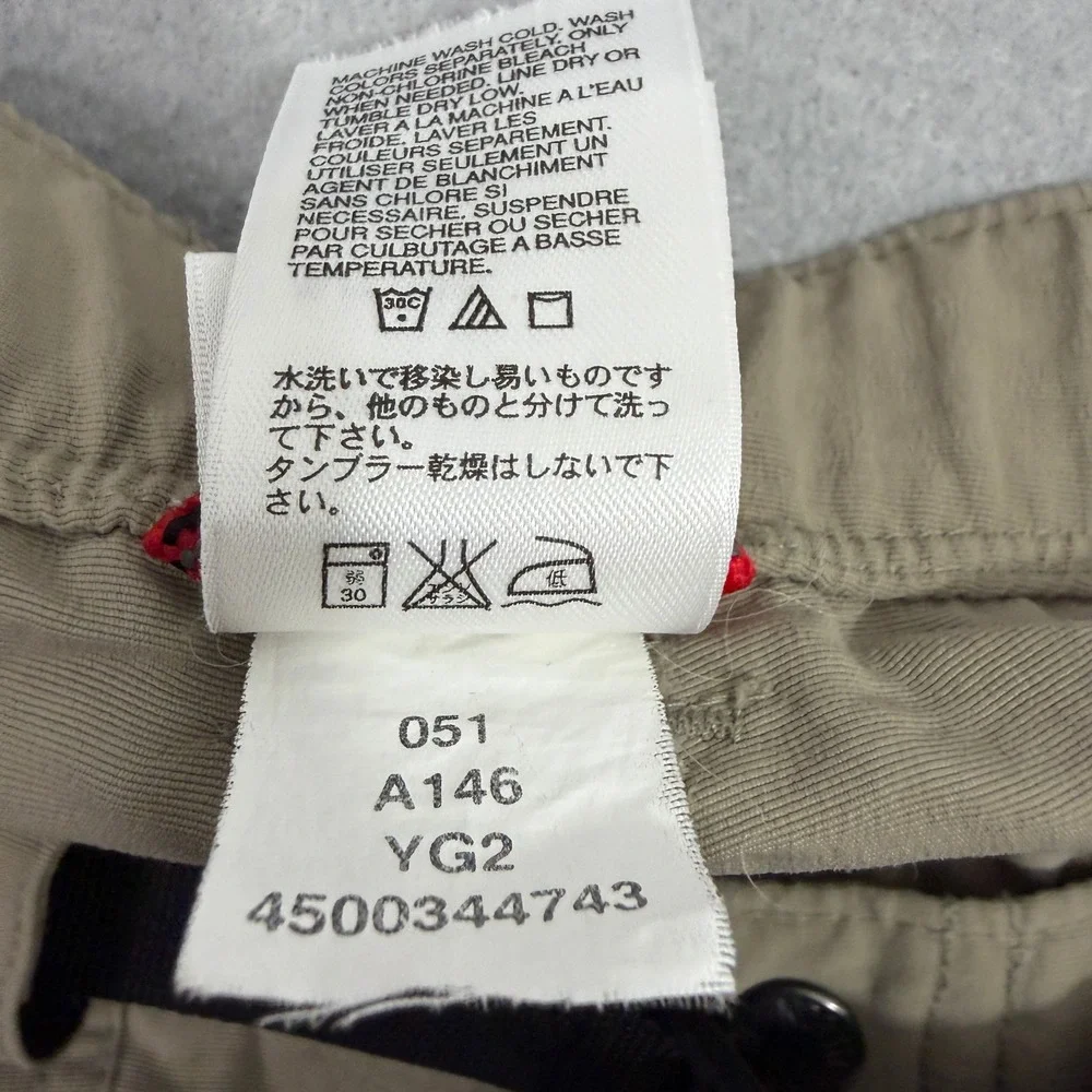 The North Face Pants Men's Large Tan Convertible Zip Off Cargo Hiking Outdoor
